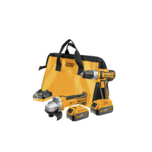 SET TALADRO Y ESMERIL INDUSTRIAL + 2 BATERÍAS 4AH Y CARGADOR 20V INGCO